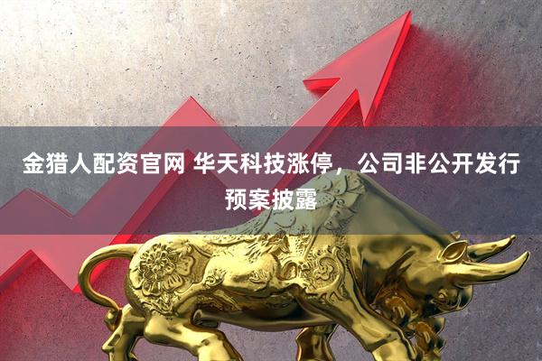 金猎人配资官网 华天科技涨停，公司非公开发行预案披露