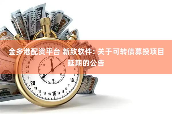 金多港配资平台 新致软件: 关于可转债募投项目延期的公告